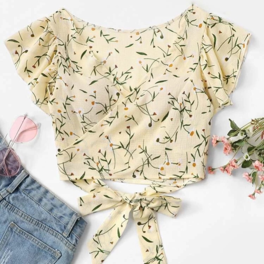 Wrap Crop Top NWOT